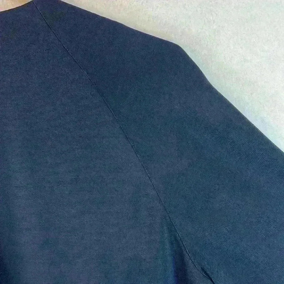 Anne Klein II Jacket Navy Women’s Size Medium Full Zip Collarless Rayon Blend - Picture 6 of 9